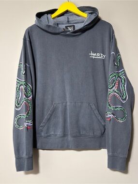 Ed Hardy Tattoo Design Hoodie Distressed Medium